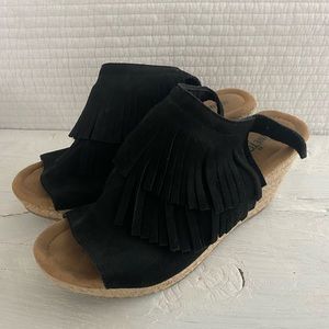 Minnetonka flared wedges from American Eagle. WORN ONCE!!